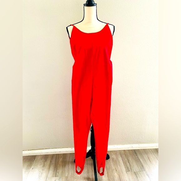 Re/done Jumpsuit Red Small Head to Feet Suit valentine red